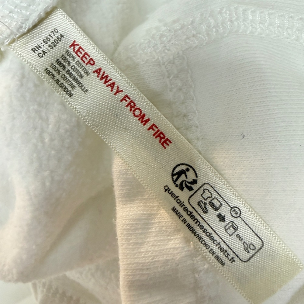 Free People On the Rise Pullover Women Small? White Oversized V-Neck Side Zip - Picture 11 of 12